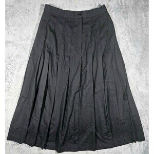 Vintage 1970s Worthington Womens Black Pleated Skirt Sz 8